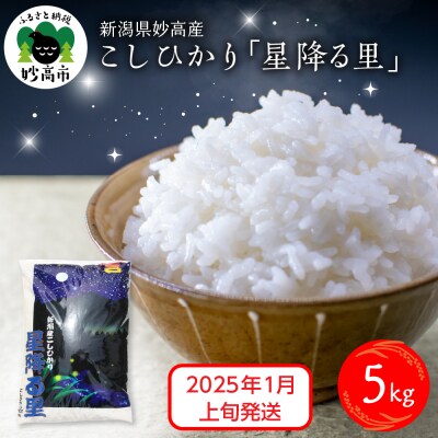 【2025年1月上旬発送】令和6年産 新潟県妙高産こしひかり「星降る里」5kg