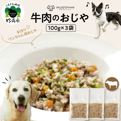 ワンちゃん用　牛肉のおじや　100g×3袋入 