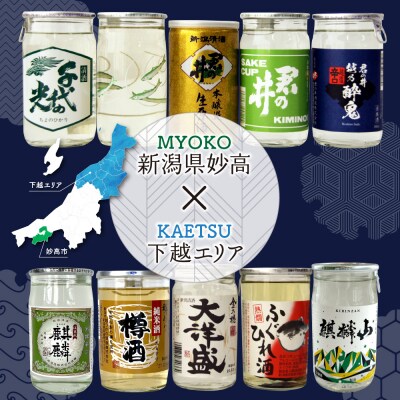 新潟県妙高飲み比べカップ酒セット(下越エリア)