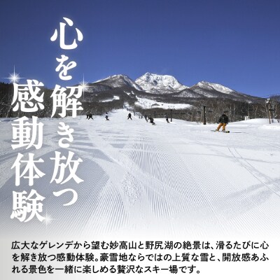池の平温泉アルペンブリックスキー場　リフト1日券(ICカード引換券)1枚
