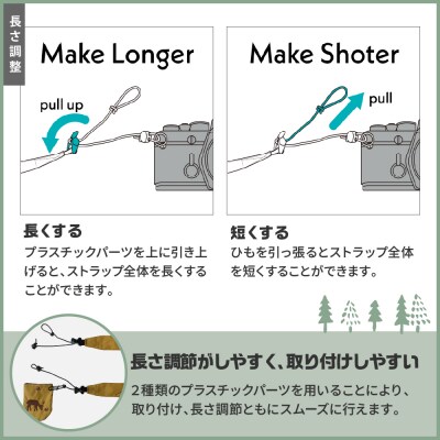 Stitch Strap WHITE カメラ用ストラップ レンズキャップホルダー付属