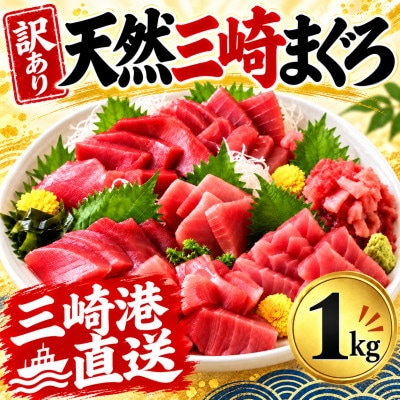 【訳あり】天然三崎まぐろ 赤身 1kg 家計応援 10人分!不揃い　海鮮 刺身 漬け