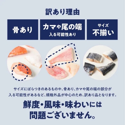 【訳あり】魚切り身3種セット(定塩鮭切身300g・赤魚切身300g・サワラ切身300g)