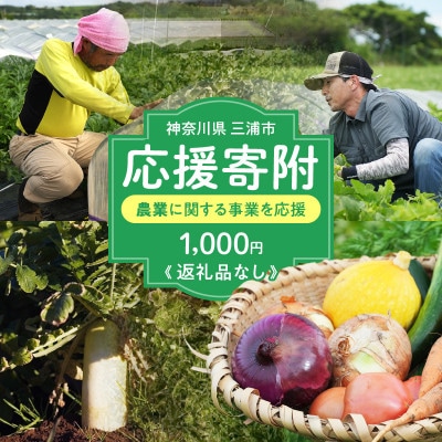 【返礼品なし】応援寄附 農業に関する事業を応援(1,000円)