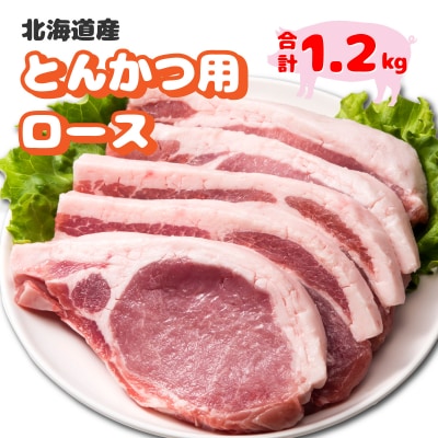 北海道産豚肉・とんかつ用ロース1.2kg(120g×10枚)  F21H-429
