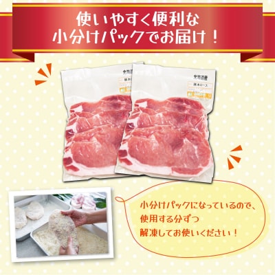 北海道産豚肉・とんかつ用ロース1.2kg(120g×10枚)  F21H-429
