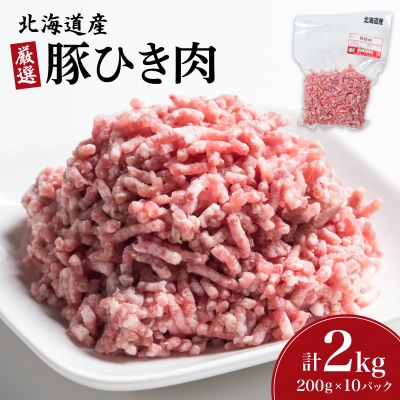 北海道産 豚ひき肉2kg(200g×10パック)  F21H-431