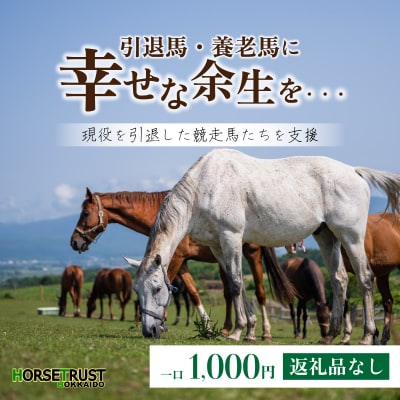 【引退競走馬 余生支援】北海道 岩内町 ホーストラスト北海道支援 1000円コース F21H-569