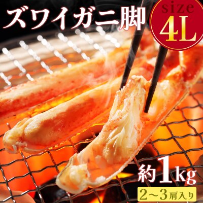 【数量限定寄附額】ズワイガニ脚4L 約1kg F21H-594