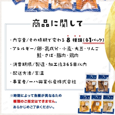 【2026年2月以降順次お届け】そのまま食べられる魚の煮付 一八食堂おまかせ8個