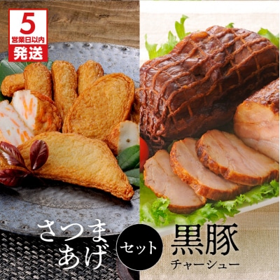 【5営業日以内に発送】月揚庵 さつまあげ・黒豚チャーシューセット　K003-002