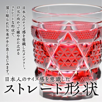 早期予約・新じゃが 島津薩摩切子/タンブラー/赤/美品 - ecotours-of