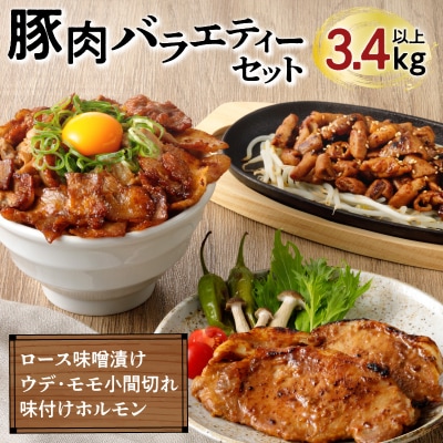 【ナンチクファクトリー】豚肉バラエティーセット 計3.4kg以上(A2)　K073-002