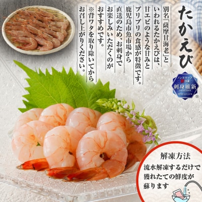 【津曲商店】きびなご、刺身用たかえびセット 2.2kg　K100-002