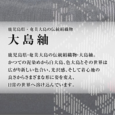 CHANCE(シャンス)大島紬キャラメルポーチ【ブラック】　K054-005