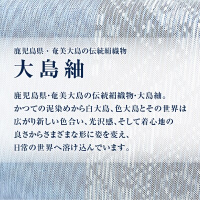 CHANCE(シャンス)大島紬キャラメルポーチ【ライトブルー】　K054-006