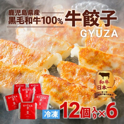黒毛和牛100%牛餃子12個入り × 6Pセット　K098-006