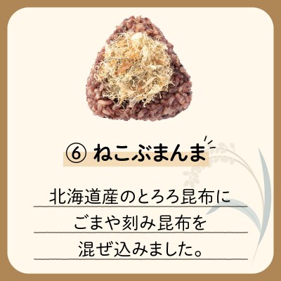 【7営業日以内に発送】冷凍玄米おむすび 5個入り (6)ねこぶまんま　K182-005_06