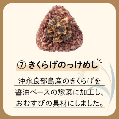 【7営業日以内に発送】冷凍玄米おむすび 5個入り (7)きくらげのっけめし　K182-005_07