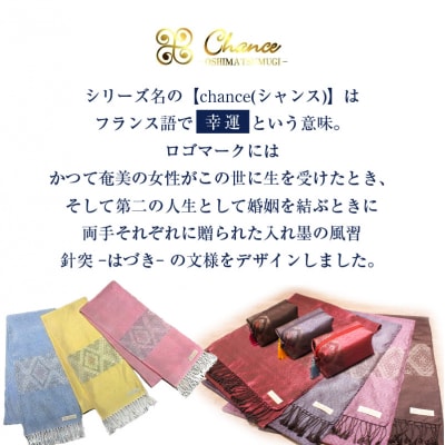 CHANCE(シャンス)大島紬ストール(5)ライトブルー　K054-001_5
