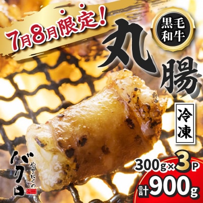 【期間限定】黒毛和牛丸腸(ホルモン)300g入り×3パック　K130-015