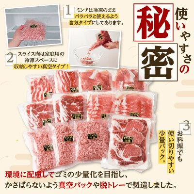 【5営業日以内に発送】鹿児島県産黒豚お徳用 6種詰合せ(2.5kg)　K134-011