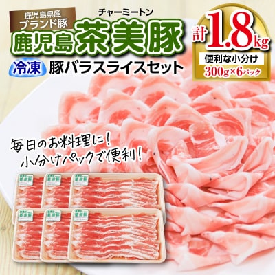 鹿児島茶美豚バラスライスセット計1.8kg(C-2801)　K127-007
