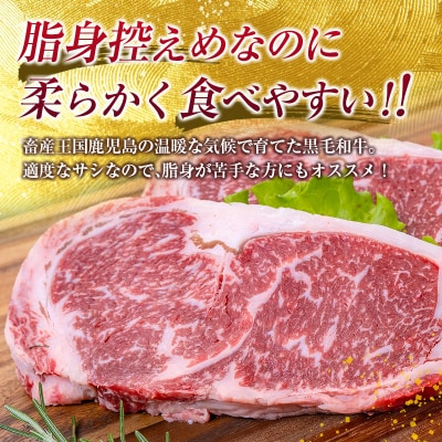 鹿児島県産黒毛和牛ロースステーキ360g　K002-047