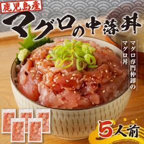 鹿児島産マグロの中落丼 5人前 K100-004