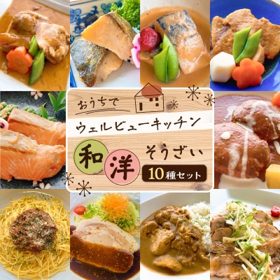 「おうちでウェルビューキッチン」和洋そうざい10種セット　K158-002