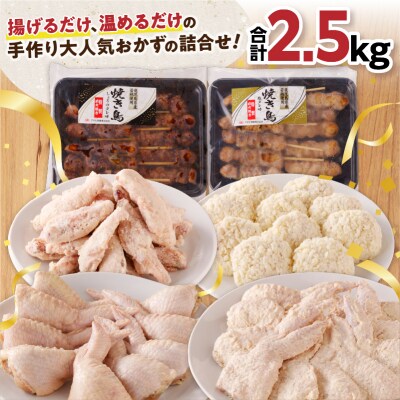 【大容量合計2.5kg】ボリュームたっぷりおかず大満足6品詰合わせセット　K219-002