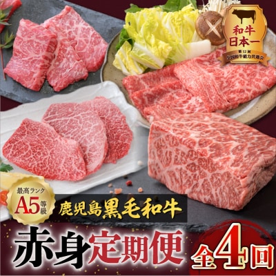 【全4回】A5等級鹿児島黒毛和牛赤身定期便　K002-T01