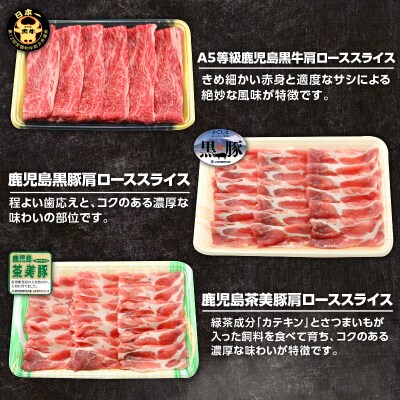 「JAのお肉屋さん」3種の肩ローススライスセット(計900g)　K234-004