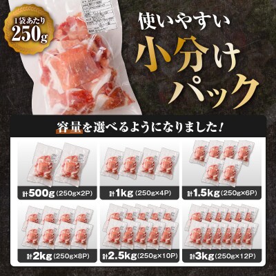 【14営業日以内に発送】 【数量限定】鹿児島県産 黒豚切り落とし 3kg　K025-001_06