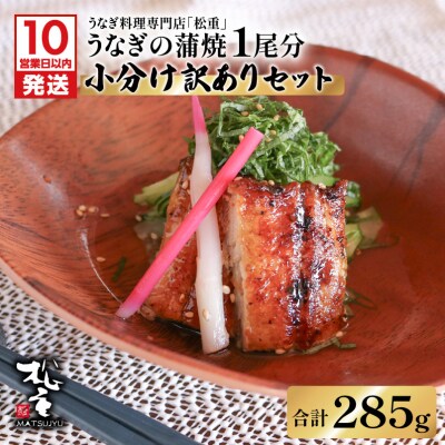【10営業日以内に発送】うなぎ蒲焼1尾分小分け訳ありセット　K019-006