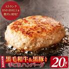 【肉旅】鹿児島県産黒毛和牛&黒豚入り手ごねハンバーグ20個入　K235-001_03