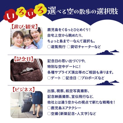 【夜間遊覧飛行】錦江湾ナイトコース　ブリテンノーマン式BN2B型(大人9名まで)K222-FT009