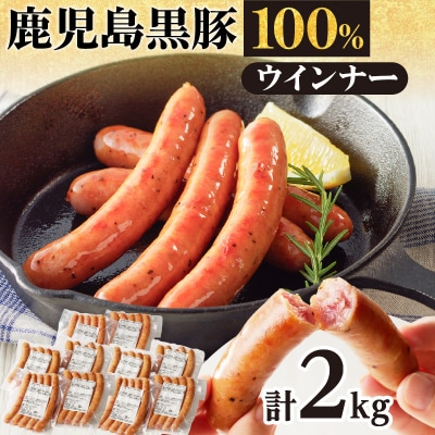 【 生活応援 + 厚切りハムステーキ切り落とし 1P 】 期間限定 鹿児島黒豚ウインナー10P