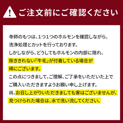 【4ヶ月定期便】寺師の国産牛もつ鍋セット　4～5人前　K005-T01