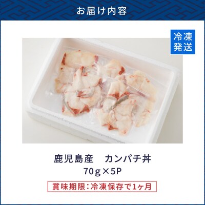 【 期間限定 生活応援 】鹿児島産　カンパチ丼　70g×5セット　K100-007
