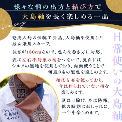 【5営業日以内に発送】大島紬スカーフ(青)　K275-003_02