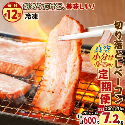 【全12回】切り落としベーコン定期便　K161-T03