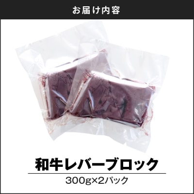 和牛レバーブロック600g(300g×2パック) K002-040