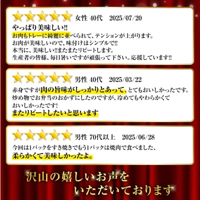 鹿児島県産黒毛和牛赤身スライス 620g(310g×2P)　K086-048