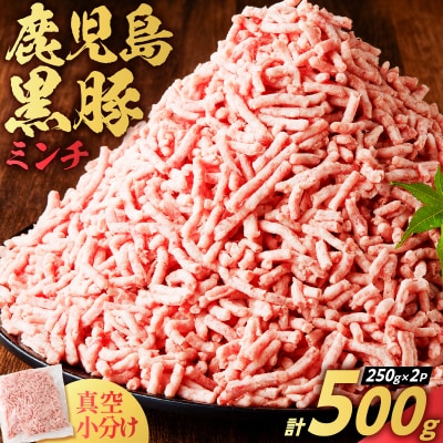 鹿児島県産 黒豚ミンチ 500g　K025-013_01