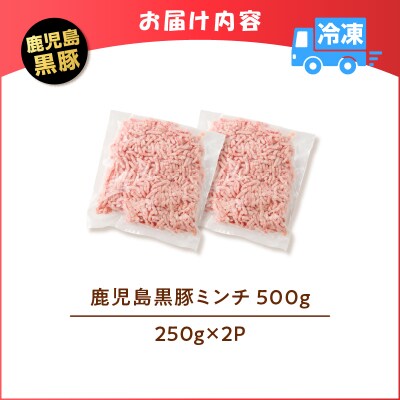 鹿児島県産 黒豚ミンチ 500g　K025-013_01
