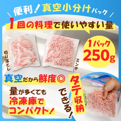 鹿児島県産 黒豚切り落としミンチセット 3kg　K025-014_06