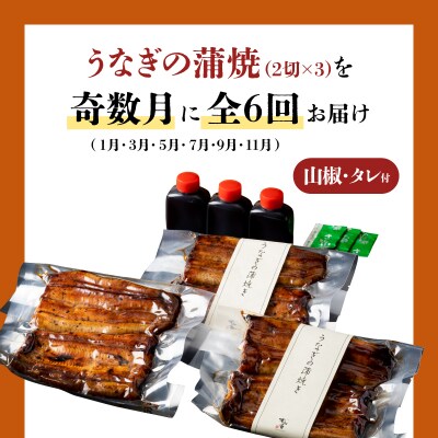 【全6回奇数月】うなぎ料理専門店上/うなぎ蒲焼2切(1尾)×3パック　K019-T34