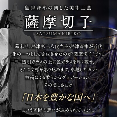 頌峰(しょうほう)作 :薩摩切子 猪口「花やか」金赤　K048-003