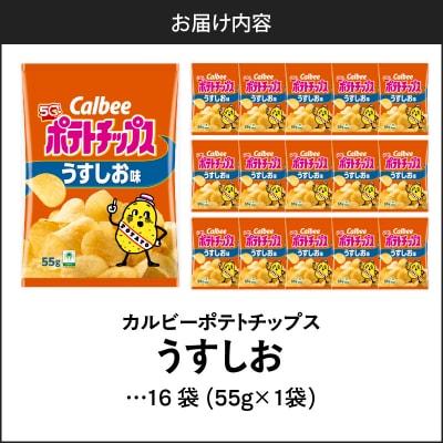 カルビー ポテトチップス【うすしお】16袋　K194-002_03